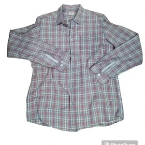 Faherty mens plaid button up shirt xl